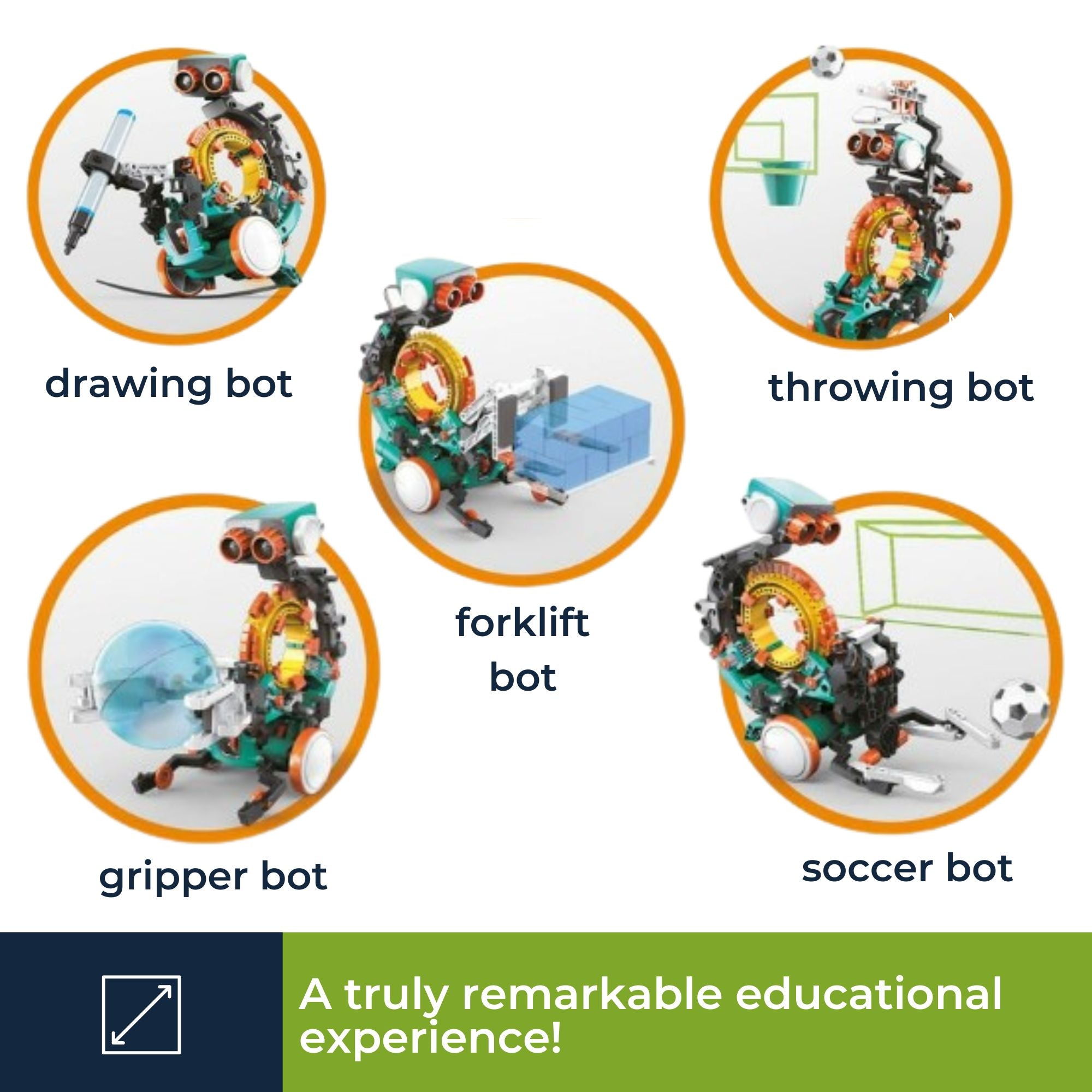 The Source 5 in 1 Mechanical Coding Robot Build & Create