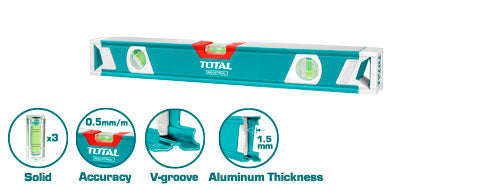 TOTAL Heavy-Duty Spirit Level 30cm (TMT2306) – High Precision