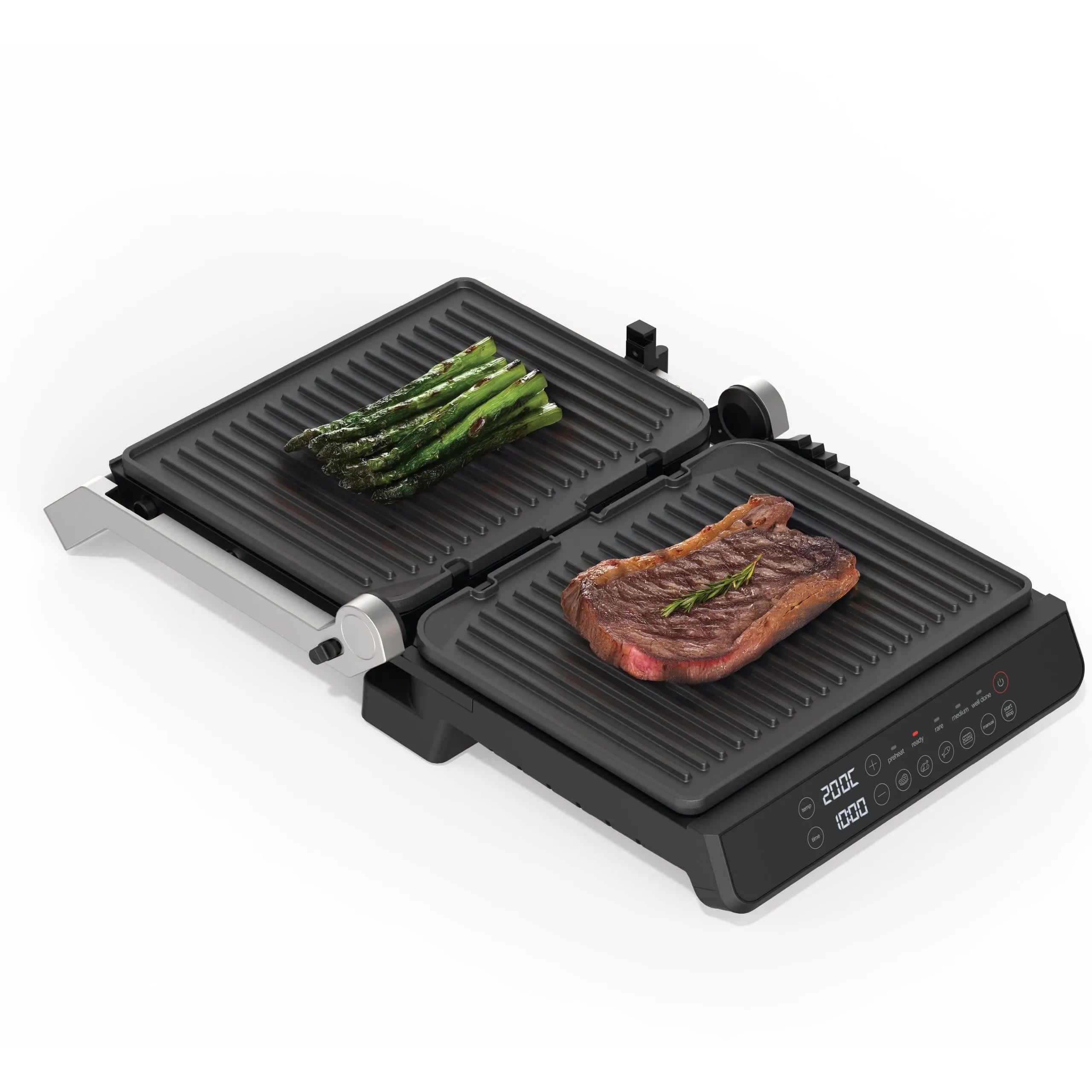 Nutricook NC-CG240 Electric Grill | 2000W | Non-Stick Surface | Adjustable Temperature Control | Black