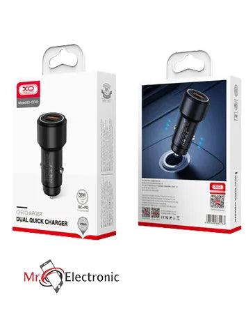 XO CC42 Car Charger PD QC 3.0 38W 1x USB 1x USB-C Double USB