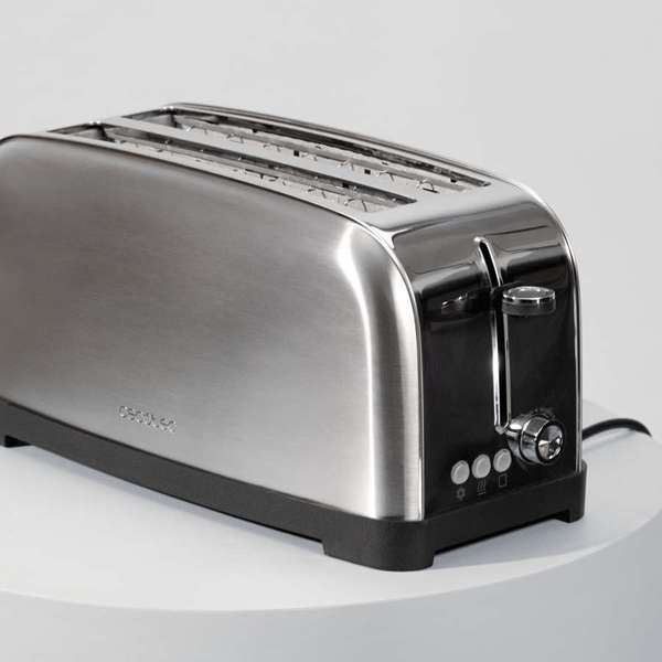 Cecotec Toastin' Time 1500 Inox 4-Slice Toaster 1500W Stainless Steel