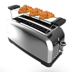 Cecotec Toastin' Time 1500 Inox 4-Slice Stainless Steel Toaster — Family-Sized Premium Toasting