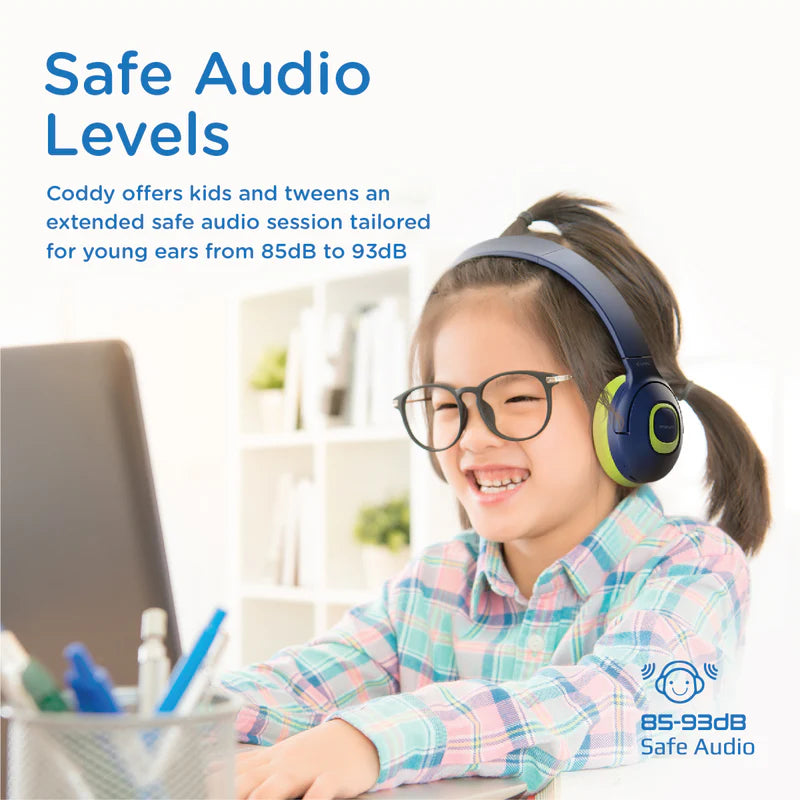 Promate Coddy Kids Headphones, On-Ear Hi-Definition SafeAudio Wireless Headphone
