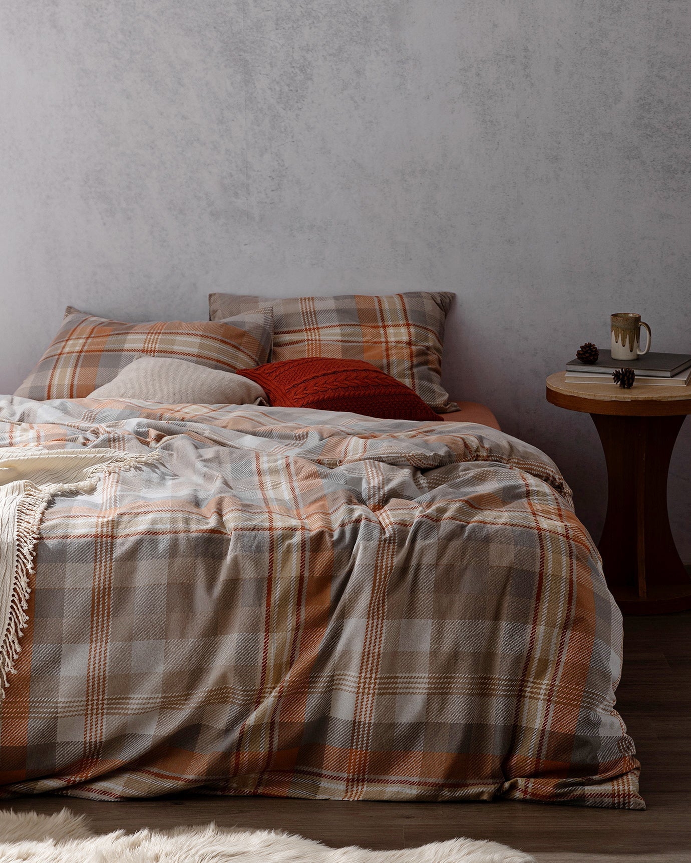 Gustave Super King Flannel Duvet Cover Set - Madame Coco JO