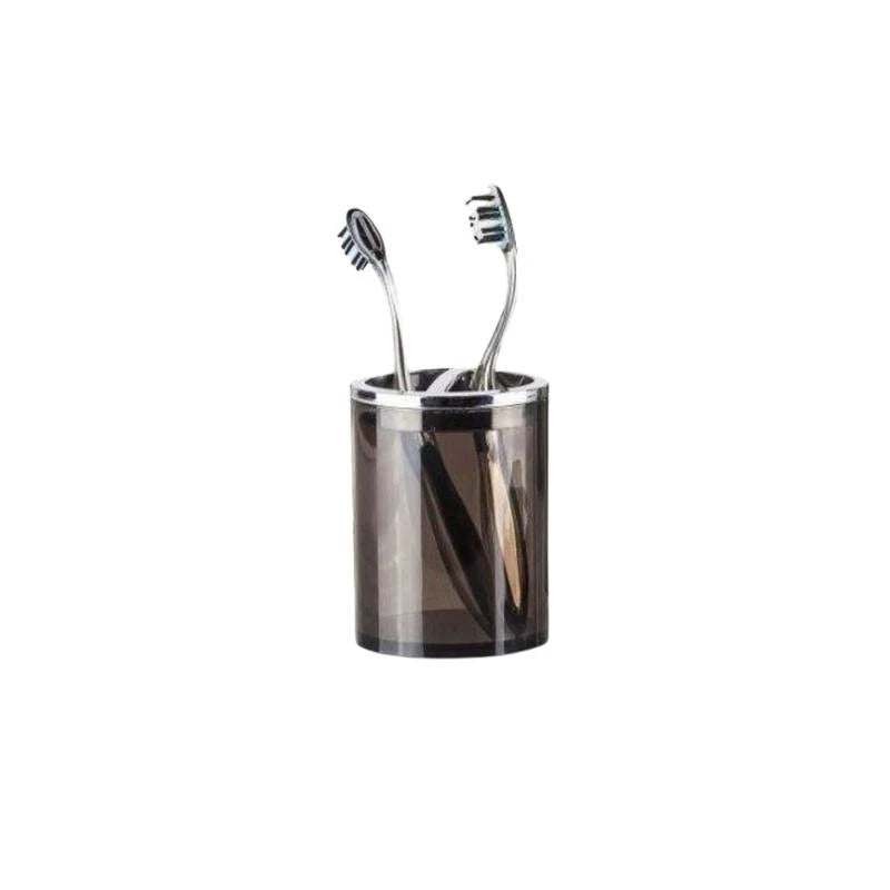 Primanova Lenox Toothbrush Holder – Clear Black, Stylish