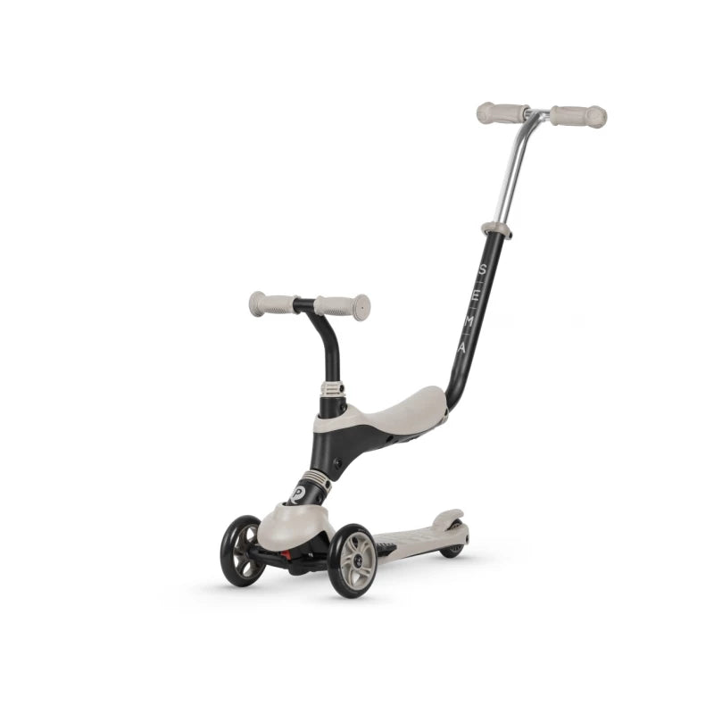 Qplay Sema 3in1 Scooter – Beige, 3 Modes for Kids 2-6