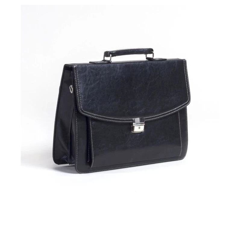 ARMN Black Leather Document Bag – Stylish & Durable