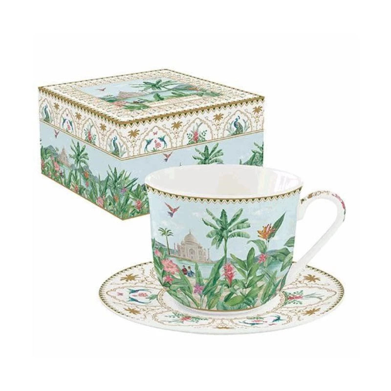 Easy Life Paradise Sauvage 370ml Teacup & Saucer – Multicolored