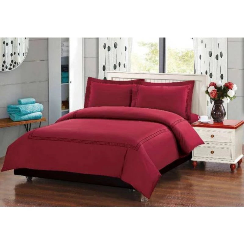 ARMN Naturesoft Single Duvet Set – Burgundy, 3-Piece