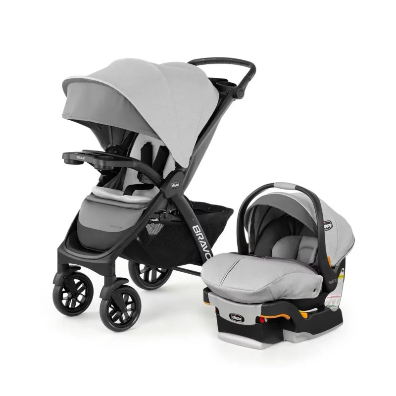 Chicco Bravo LE Trio Travel System Driftwood with KeyFit 30 Zip