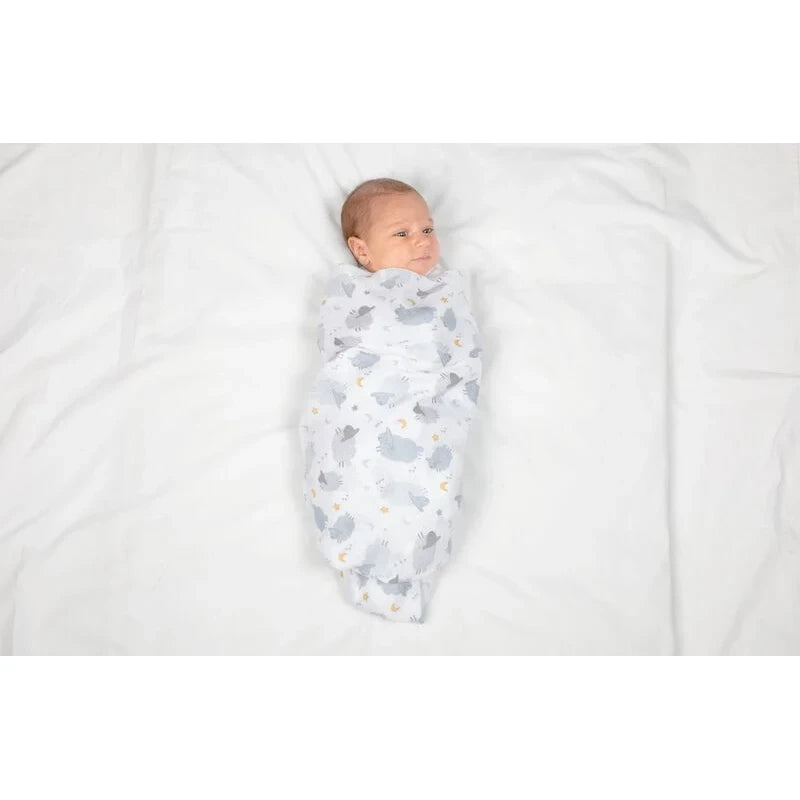 Chicco Baby Swaddles 2-Pack – Muslin Cotton Bear & Grey Sheep