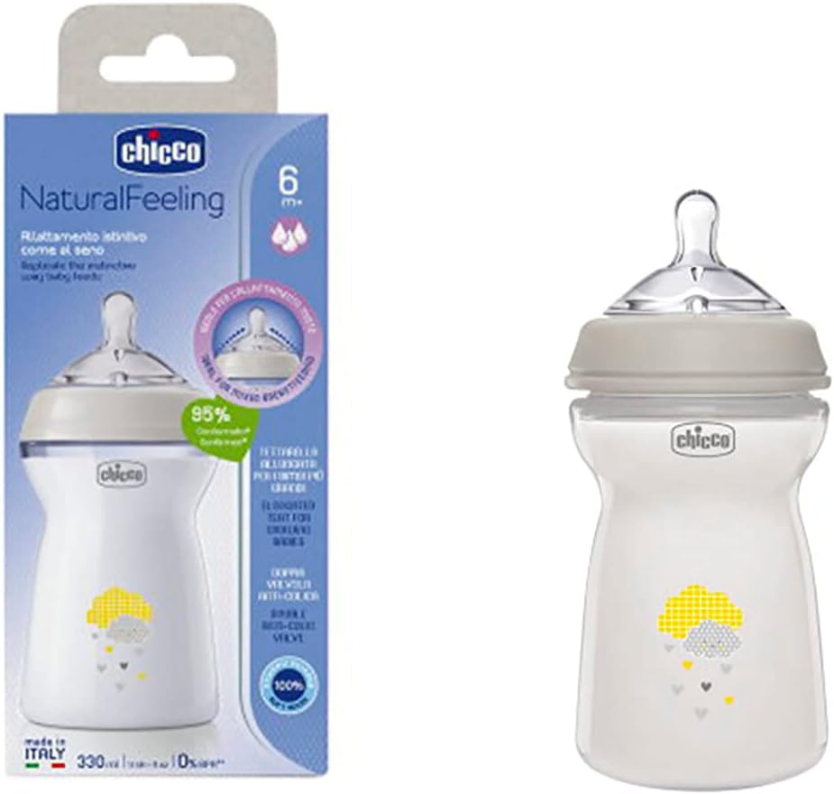Chicco Natural Feeling Bottle 330ml UNI Anti-Colic 6M+
