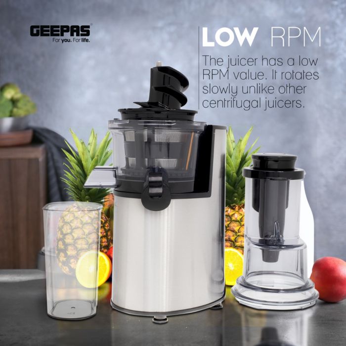 GEEPAS Slow Juicer 200W Cold Press Masticating Juicer