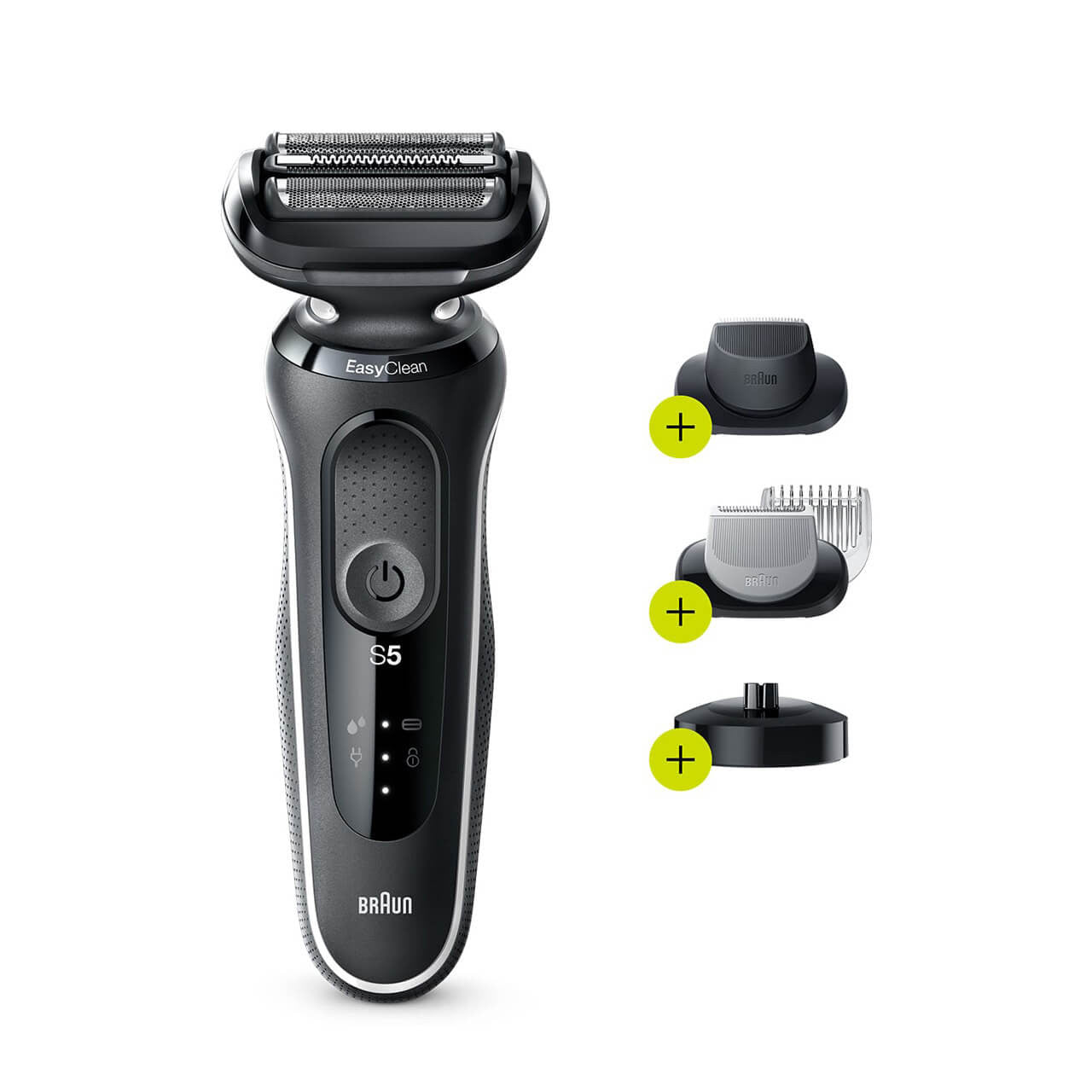 Braun Series 5: Rechargeable Electric Razor for Men - Wet & Dry, Easy Clean - Black