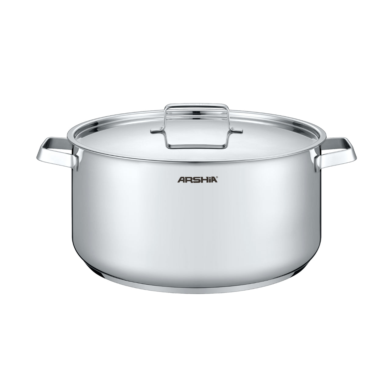 Arshia 24cm Stainless Steel Cooking Pot with Metal Lid
