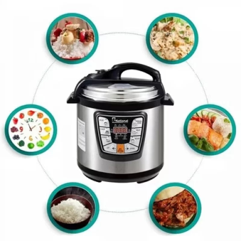 B NATIONAL Luxury 10 liter stainless steel electric pressure cooker