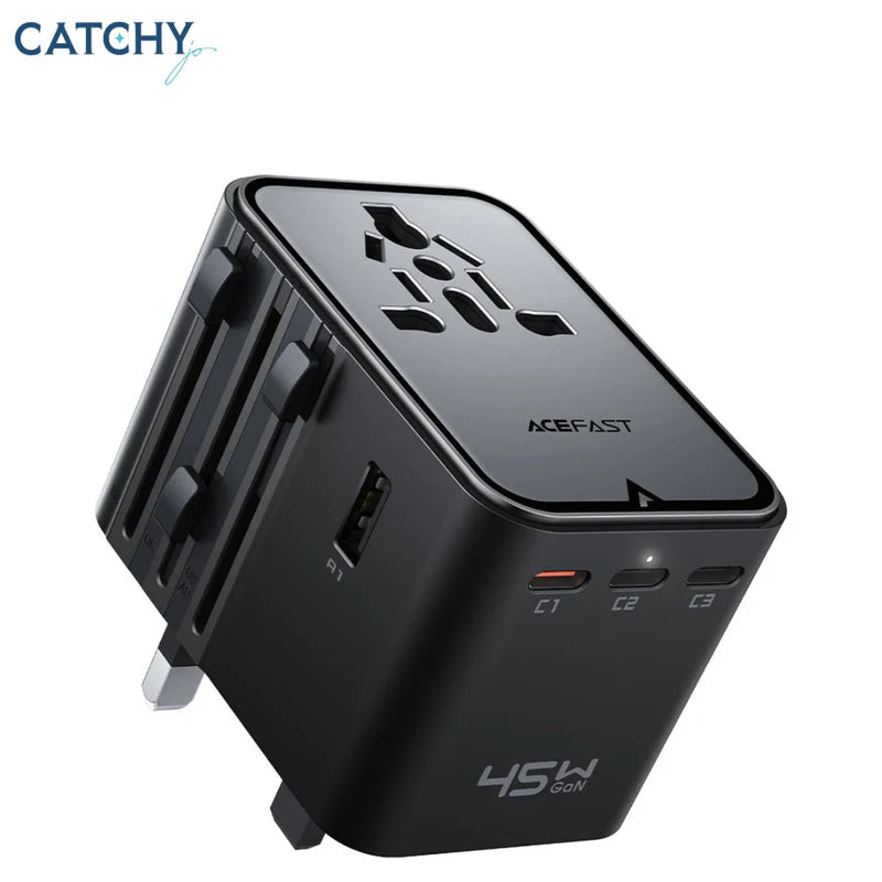 ACEFAST Z8 PD45W GaN 5-Port Charging Adapter (3×USB-C + 2×USB-A)