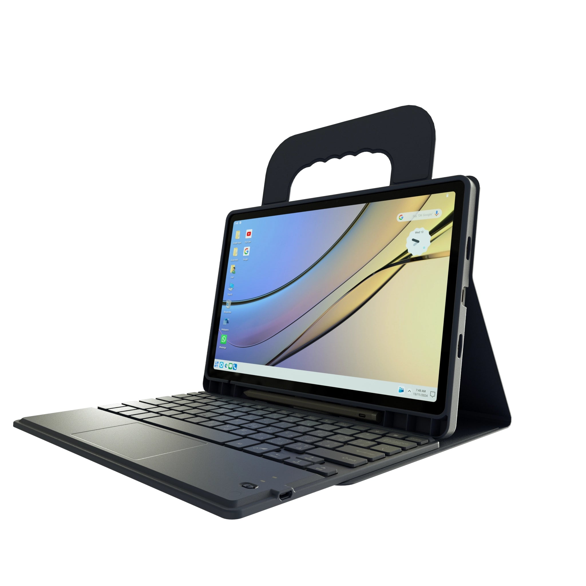 VIKUSHA V-Z80 Plus Tablet 12GB + 12GB RAM, 256GB Storage, with VIKUSHA V-70 Smart Watch, Screen Protector, Active Stylus Pen, Keyboard Cover, 3-Month IPTV Subscription