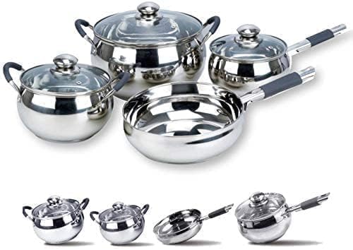 Royalford RF5123 7Pcs Stainless Steel Cookware Set Induction Safe