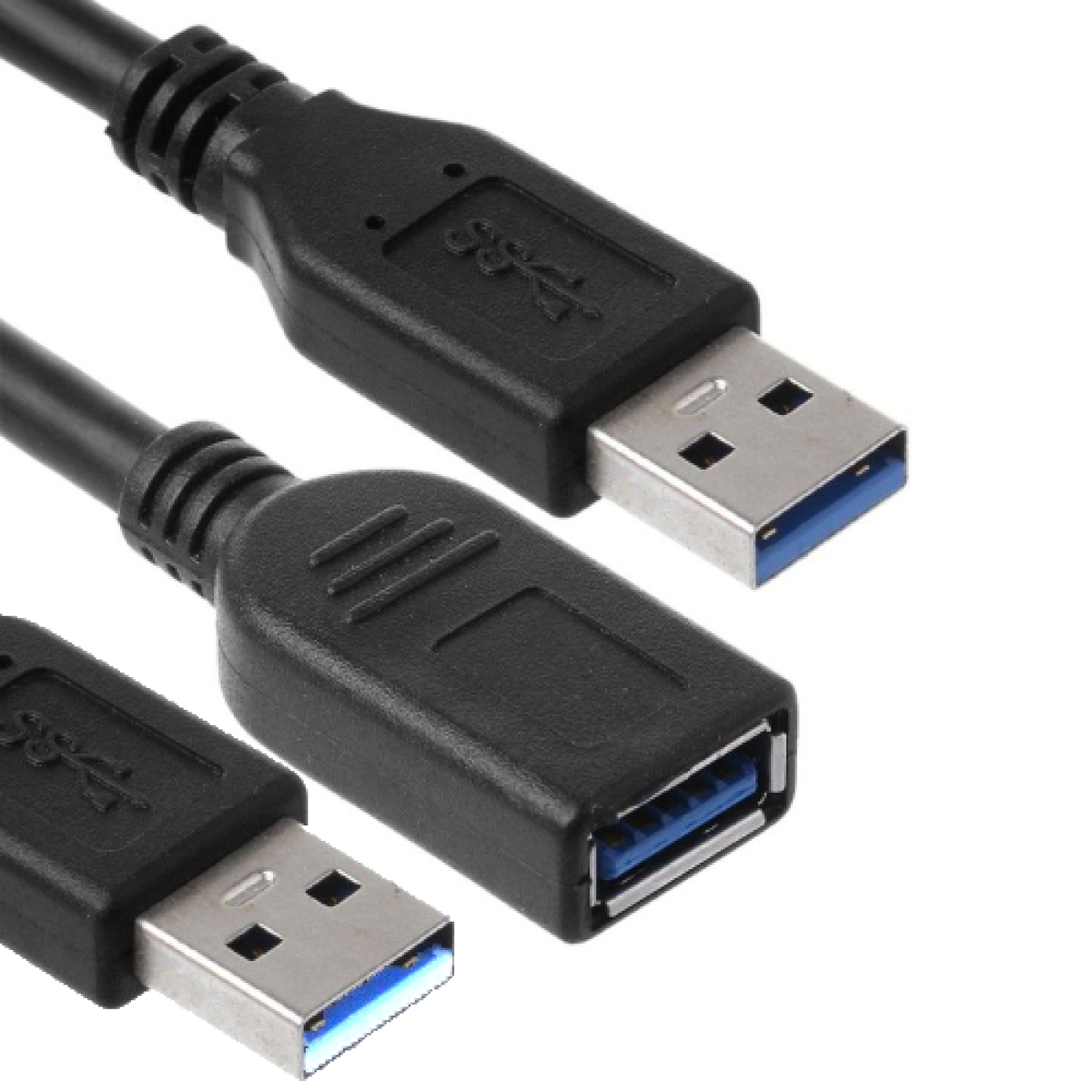 HAING USB 3.0 Extension Cable (Dual Male to Female) – 1M