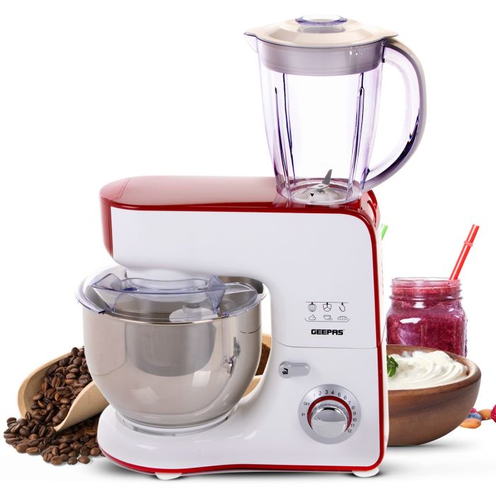 Geepas 1000W 5-in-1 Stand Mixer & Grinder 5.5L Bowl