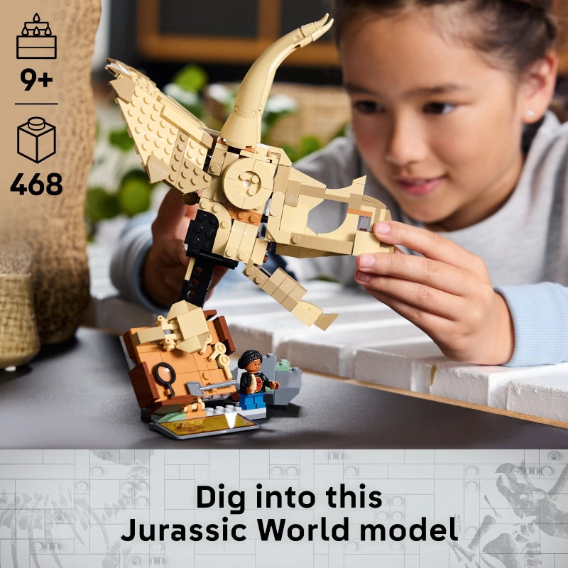 LEGO Jurassic World Dinosaur Fossils: Triceratops Skull – 468 Pieces | Set 76969
