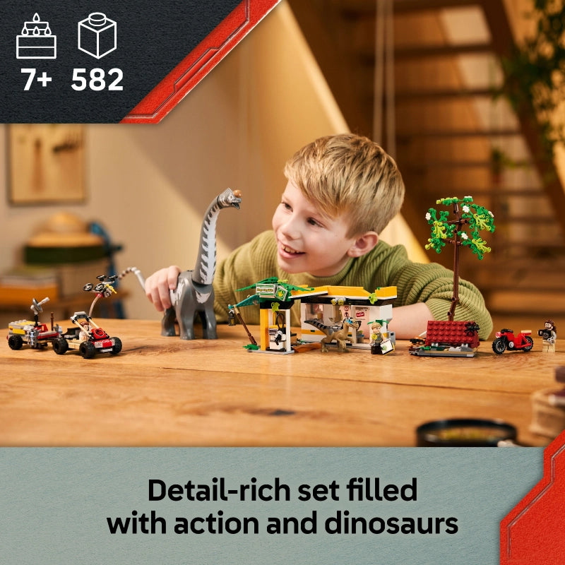 LEGO Jurassic World Raptor & Titanosaur Tracking Mission – 582 Pieces | Set 76973