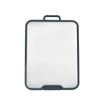 Arshia Dual-Sided Cutting Board – Stainless Steel & Natural Ebony Wood with Ergonomic Handle
