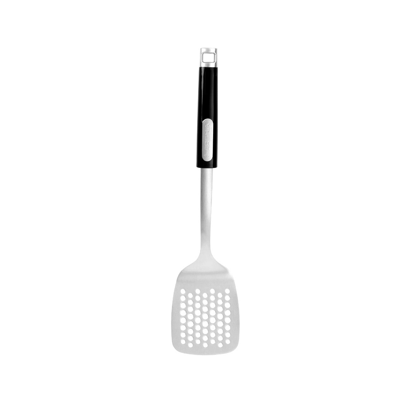 Arshia Slotted Stainless Steel Turner Spatula – Draining Slots, Chrome Finish & Non-Slip Handle