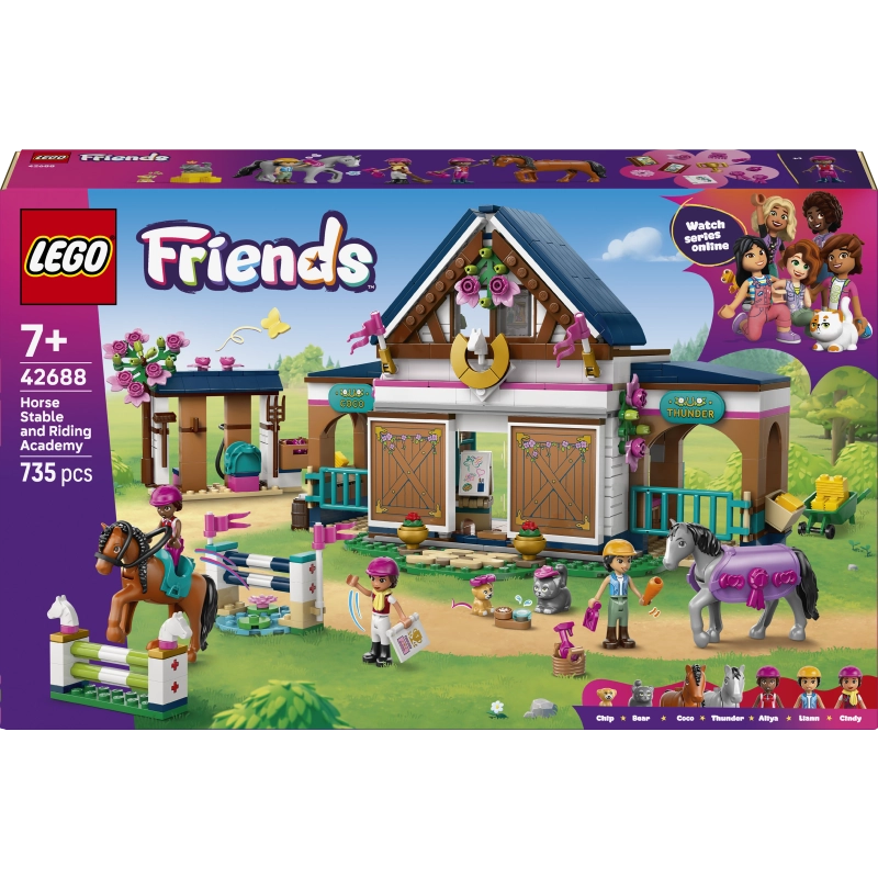 LEGO Friends Horse Stable & Riding Academy – 735 Pieces | Set 42688