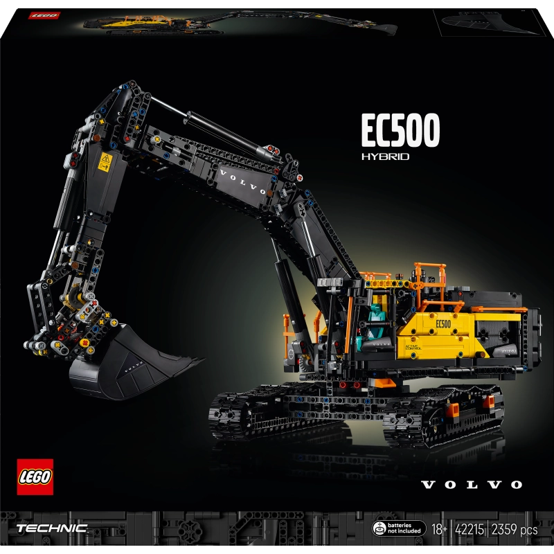 LEGO Technic Volvo EC500 Hybrid Excavator – 2359 Pieces | Set 42215