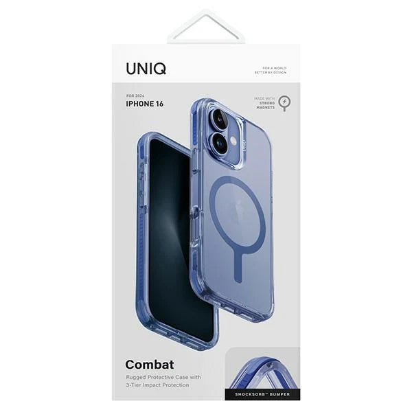 UNIQ HYBRID IPHONE 16 (2024) 6.1 MAGCLICK CHARGING COMBAT - PEARL BLUE