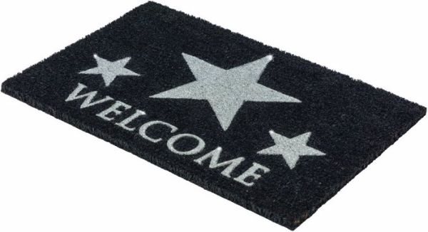 Astra Coco Glitter Entrance Mat 40×60 cm - Black & Silver