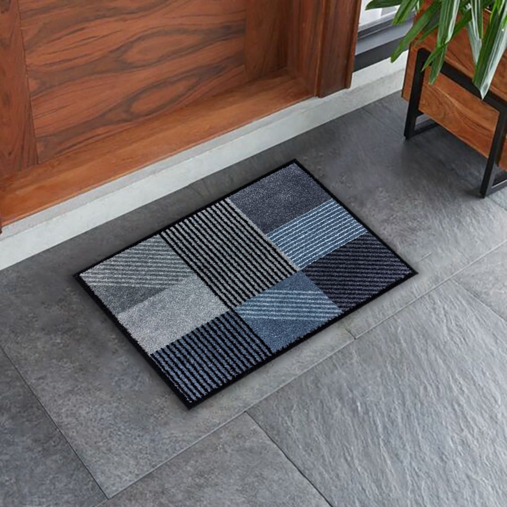 Schöner Wohnen Manhattan Doormat 50×70 cm - Blue & Black Stylish