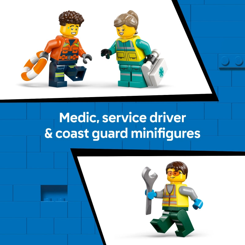 LEGO City Airplane, Service Truck & Hovercraft Remix – 990 Pieces | Set 60505