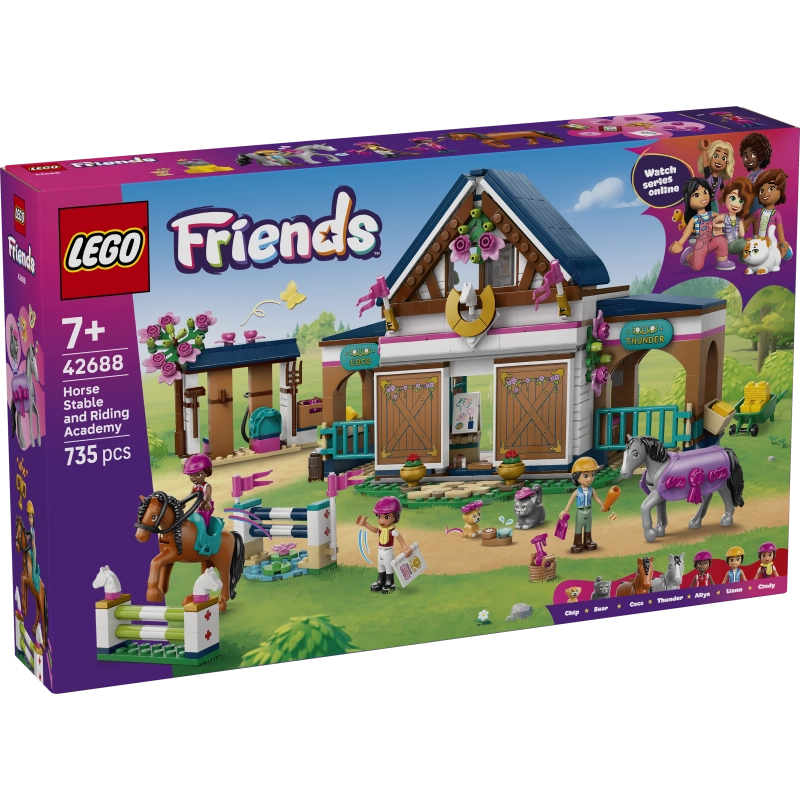 LEGO Friends Horse Stable & Riding Academy – 735 Pieces | Set 42688
