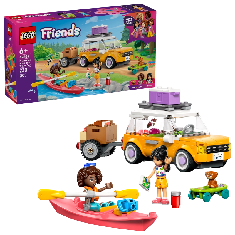 LEGO Friends Friendship Road-Trip Travel Car – 220 Pieces | Set 42659