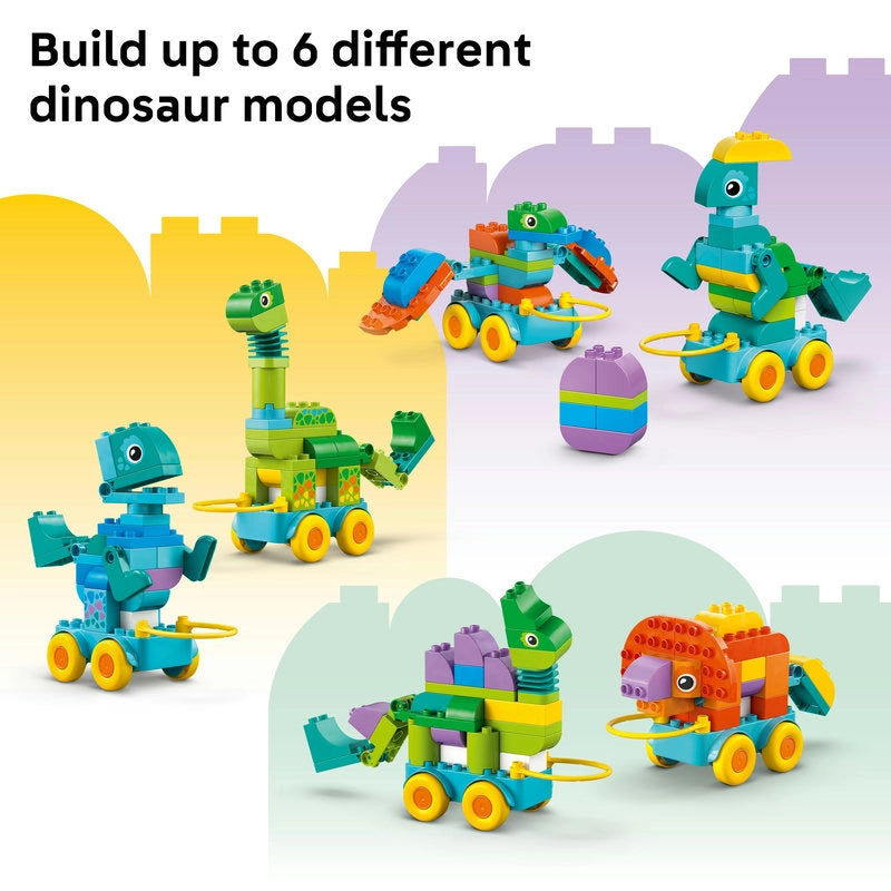 LEGO DUPLO 3 in 1 Dinosaurs on Wheels – 108 Pieces | Set 10451
