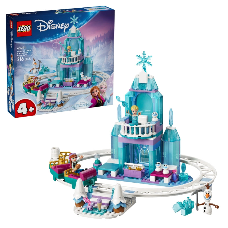 LEGO Disney Elsa's Ice Castle & Snow Ride Adventure – 216 Pieces | Set 43281