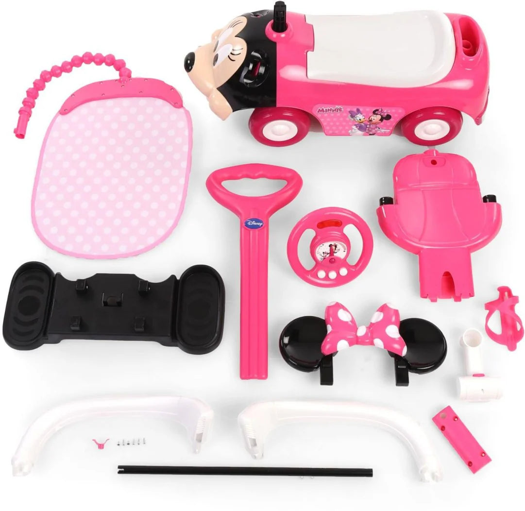 Disney Minnie Push Car with Handle & Umbrella 3-in-1 Ride