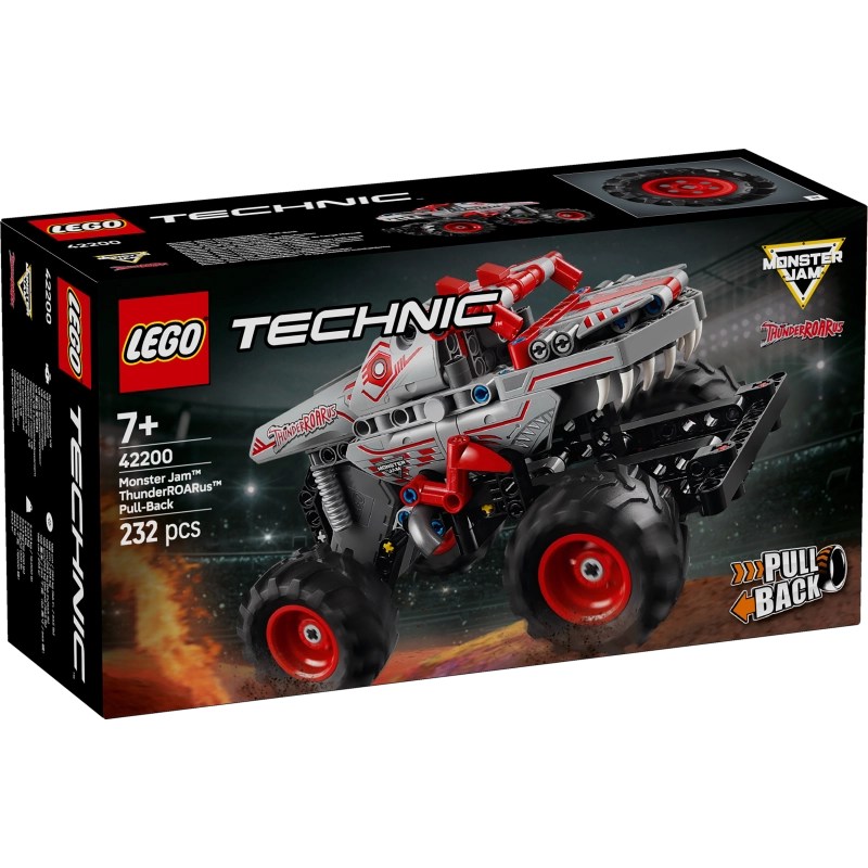 LEGO Technic Monster Jam Thunder Raurus Pull-Back – 232 Pieces | Set 42200