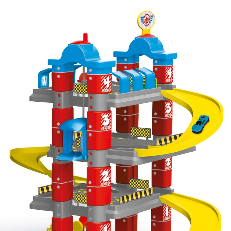 Dolu 4-Level Garage Playset – Kids Car Park with Elevator & Ramp