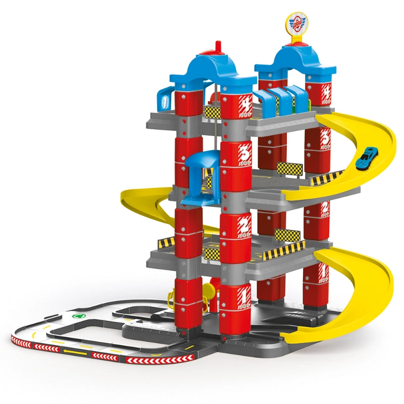 Dolu 4-Level Garage Playset – Kids Car Park with Elevator & Ramp