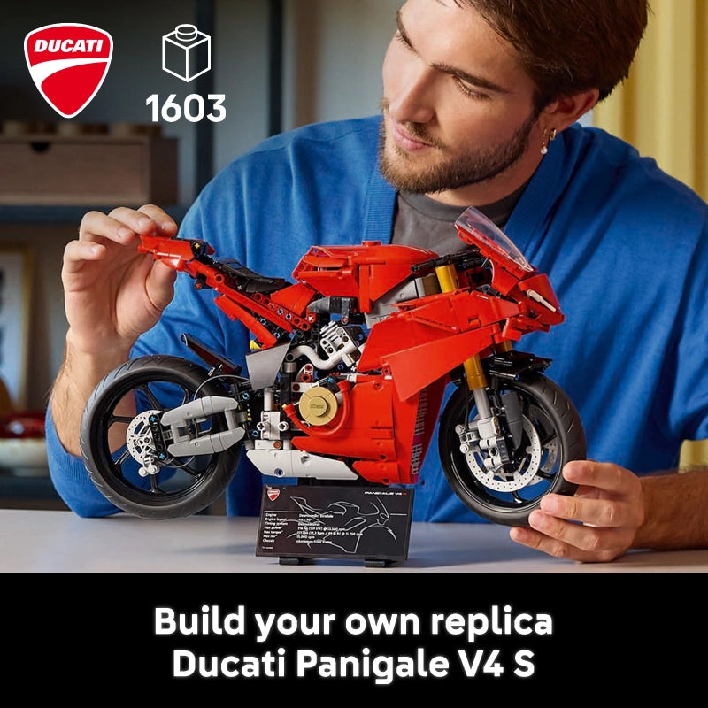 LEGO Technic Ducati Panigale V4 S Motorcycle – 1603 Pieces | Set 42202