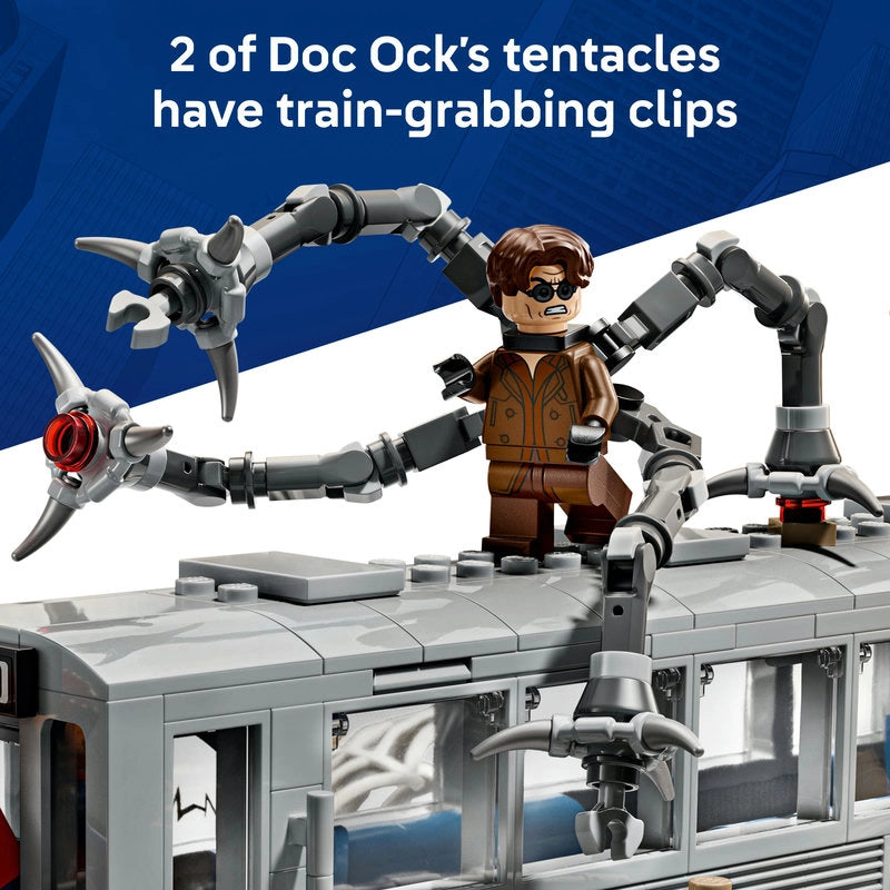 LEGO Marvel Spider-Man vs. Doc Ock Subway Train Scene – 393 Pieces | Set 76321