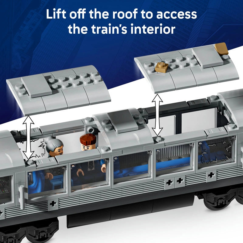 LEGO Marvel Spider-Man vs. Doc Ock Subway Train Scene – 393 Pieces | Set 76321