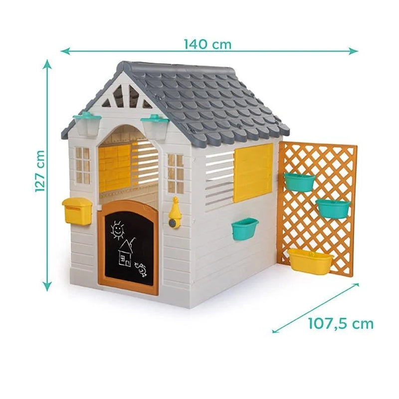 Dolu Garden Playhouse with Fence – Kids Outdoor Play House