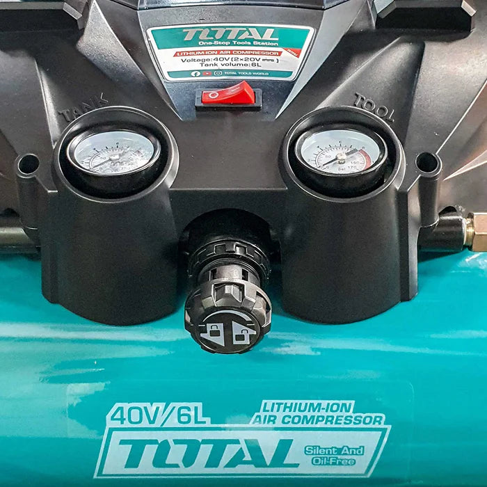 TOTAL 20V Cordless Air Compressor 6L Tank & LED Display