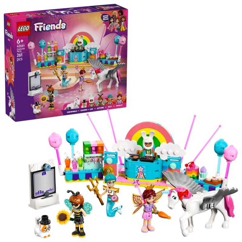 LEGO Friends Costume Party with Unicorn & Fairy – 261 Pieces | Set 42661