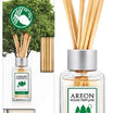 AREON Home Luxury Perfume Reed Diffuser + 10 Rattan Reeds, Nordic Forest 85 ml